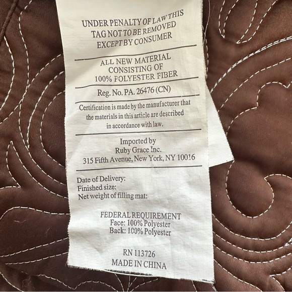 Such Home Collection Brown and Blue Quilted Bedding Set - Picture 10 of 11